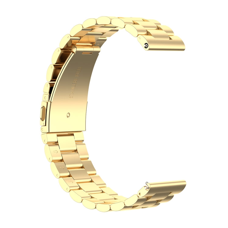 For Honor Watch GS 3i 22mm Three Bead Stainless Steel Metal Watch Band