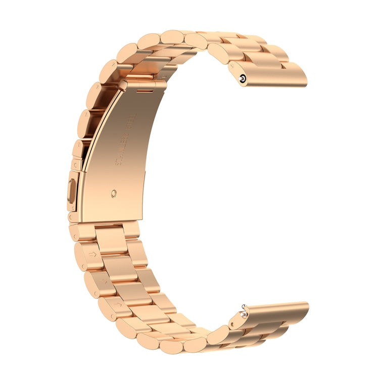 For Honor Watch GS 3i 22mm Three Bead Stainless Steel Metal Watch Band