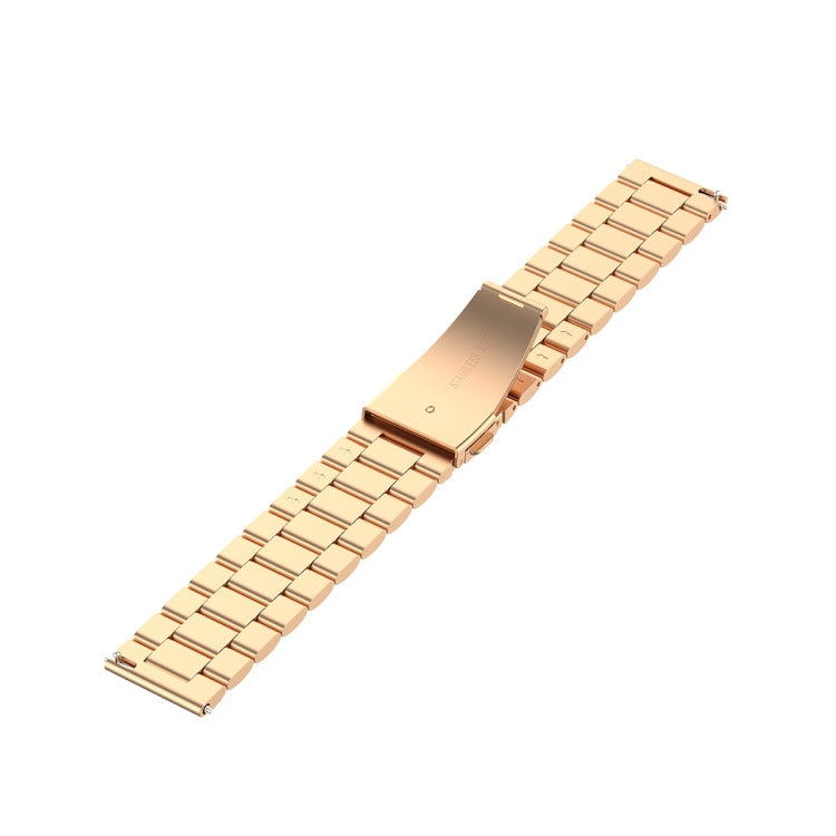 For Honor Watch GS 3i 22mm Three Bead Stainless Steel Metal Watch Band