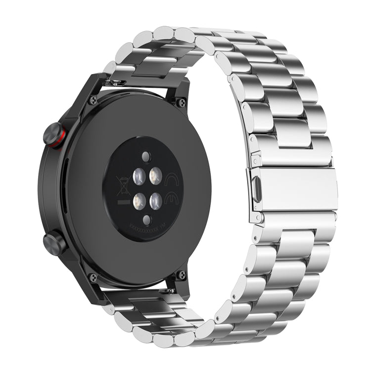 For Honor Watch GS 3i 22mm Three Bead Stainless Steel Metal Watch Band
