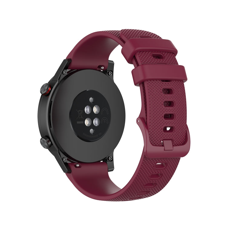 For Honor Watch GS 3i 22mm Small Plaid Texture Silicone Watch Band
