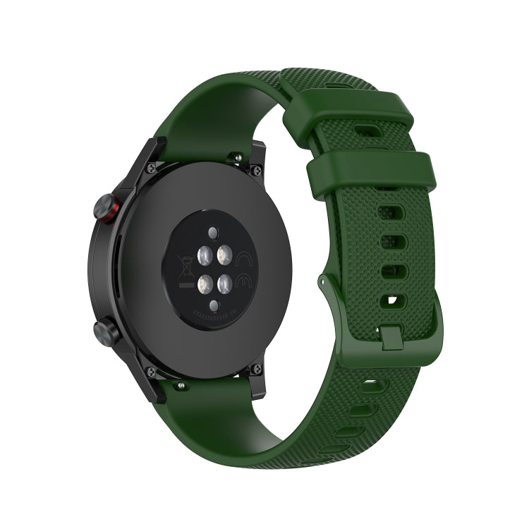 For Honor Watch GS 3i 22mm Small Plaid Texture Silicone Watch Band