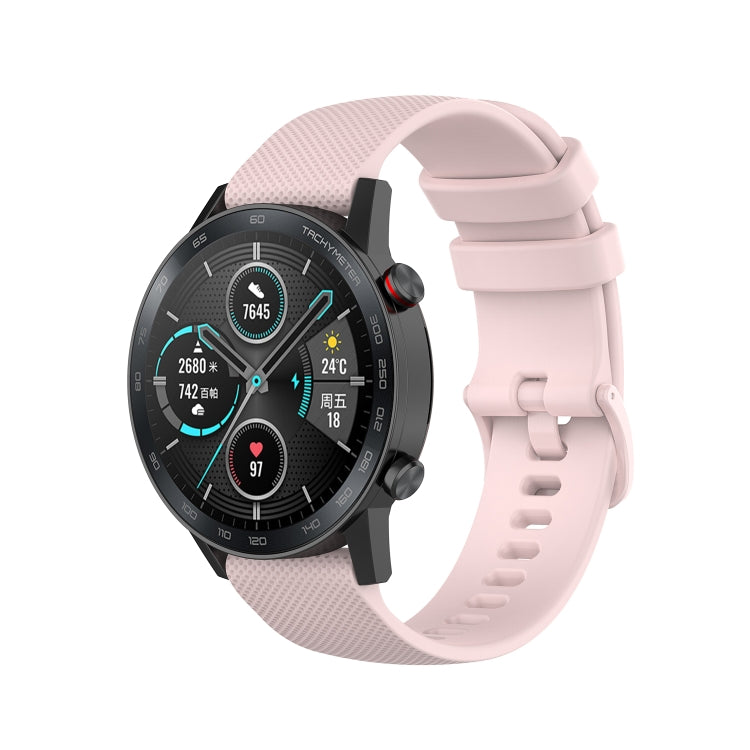 For Honor Watch GS 3i 22mm Small Plaid Texture Silicone Watch Band