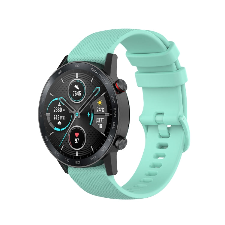 For Honor Watch GS 3i 22mm Small Plaid Texture Silicone Watch Band