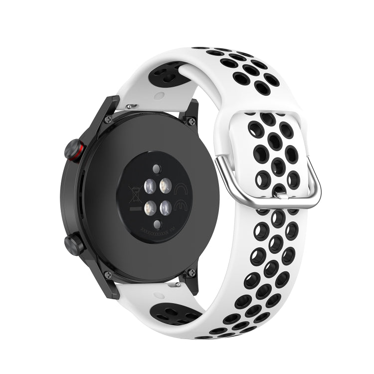 For Honor Watch GS 3i 22mm Sports Two-tone Silicone Watch Band