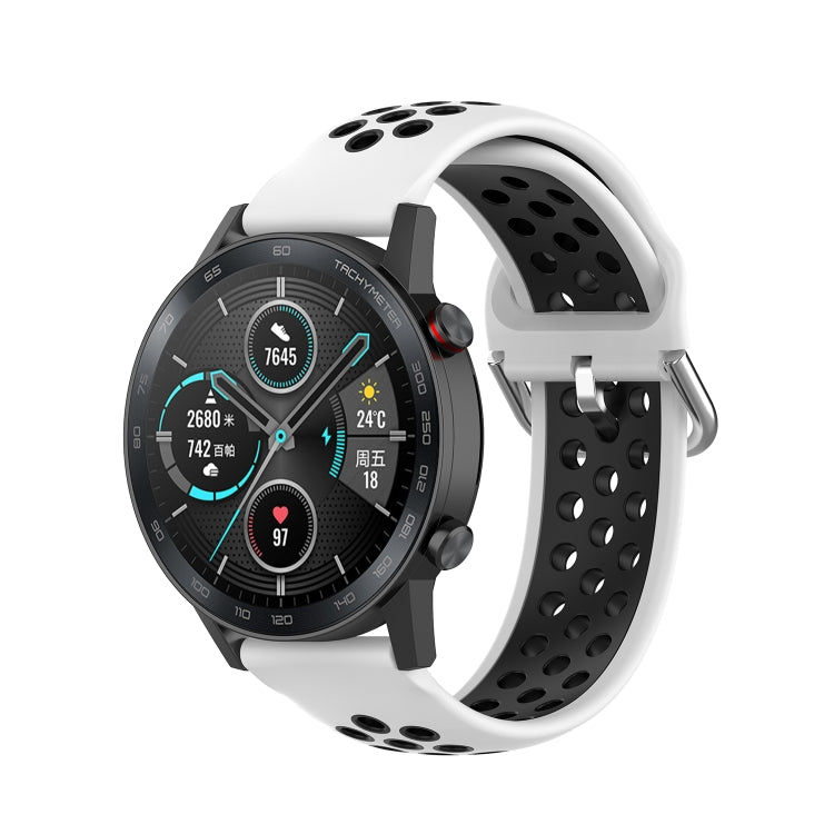 For Honor Watch GS 3i 22mm Sports Two-tone Silicone Watch Band