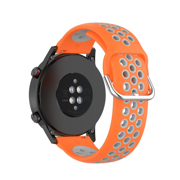For Honor Watch GS 3i 22mm Sports Two-tone Silicone Watch Band