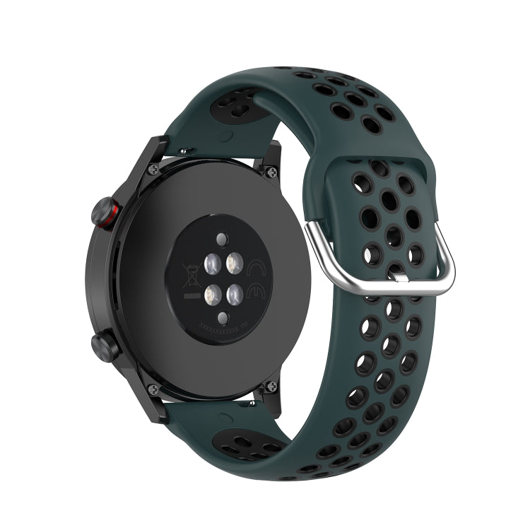 For Honor Watch GS 3i 22mm Sports Two-tone Silicone Watch Band