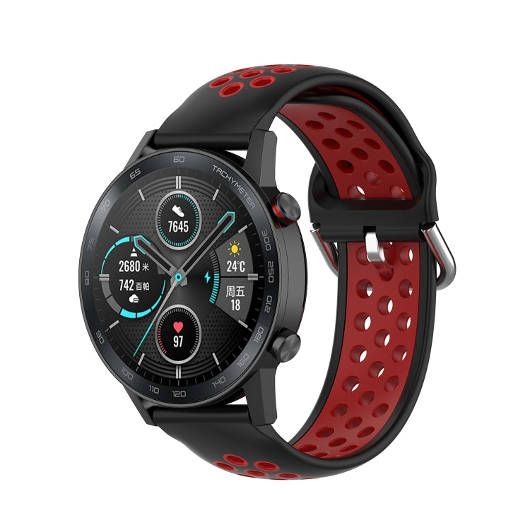 For Honor Watch GS 3i 22mm Sports Two-tone Silicone Watch Band