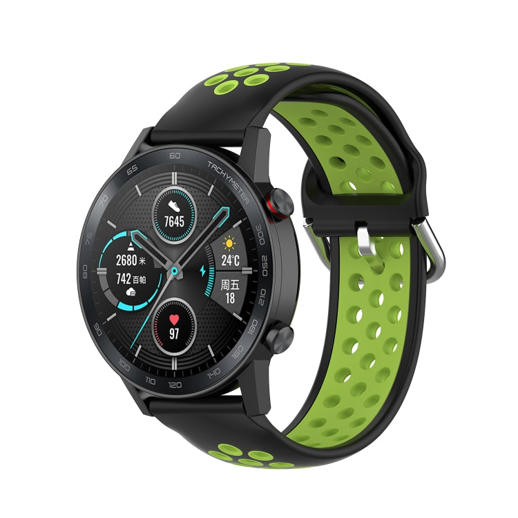 For Honor Watch GS 3i 22mm Sports Two-tone Silicone Watch Band