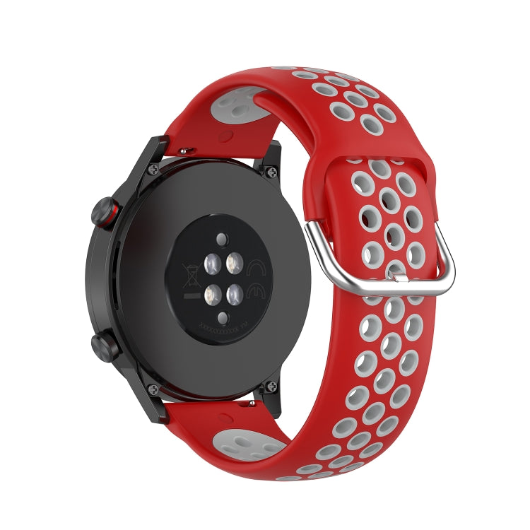 For Honor Watch GS 3i 22mm Sports Two-tone Silicone Watch Band