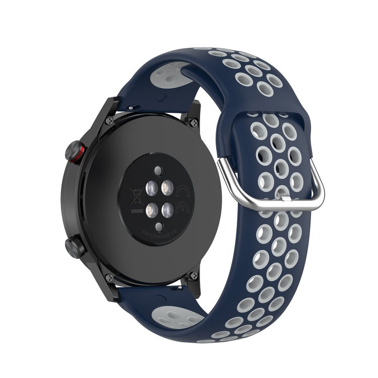 For Honor Watch GS 3i 22mm Sports Two-tone Silicone Watch Band
