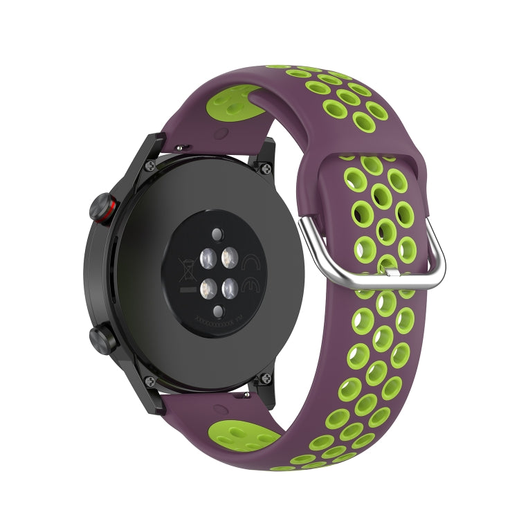 For Honor Watch GS 3i 22mm Sports Two-tone Silicone Watch Band