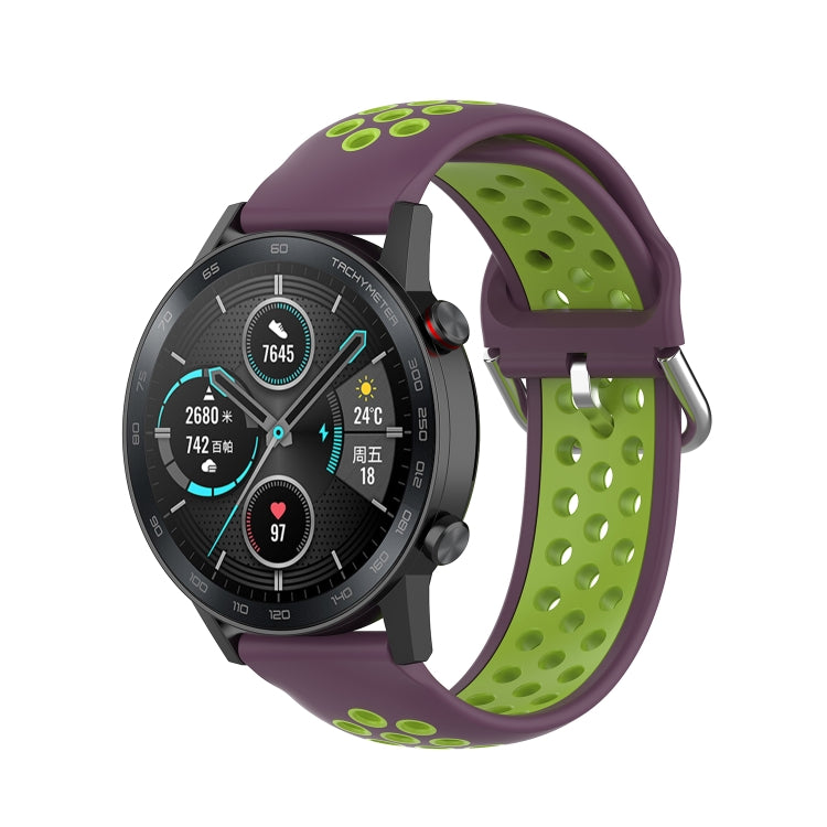 For Honor Watch GS 3i 22mm Sports Two-tone Silicone Watch Band