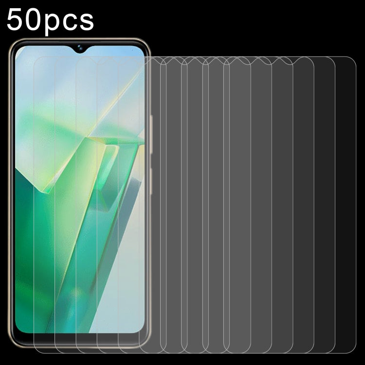 For vivo T2x India 50pcs 0.26mm 9H 2.5D Tempered Glass Film