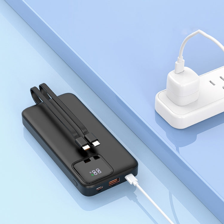 WIWU JC-22 20000mAh LED Digital Display Power Bank with Cable
