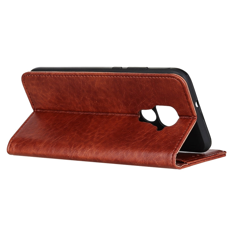 For Xiaomi Redmi Note 9 Magnetic Crazy Horse Texture Horizontal Flip Leather Case with Holder & Card Slots & Wallet