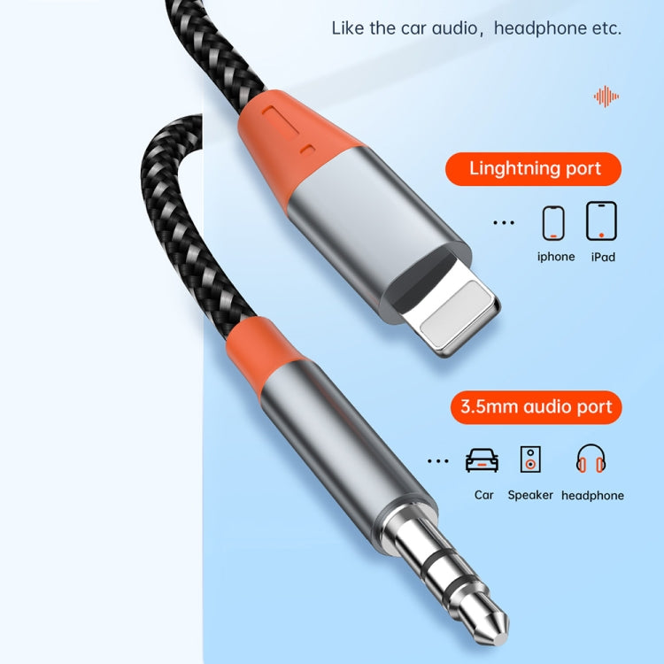 WIWU YP06 8 Pin to 3.5mm Audio Cable, Length:1.2m
