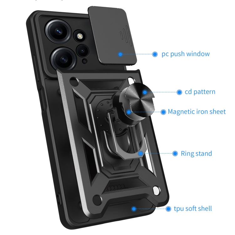For Xiaomi Redmi Note 12 4G Global Sliding Camera Cover Design Phone Case