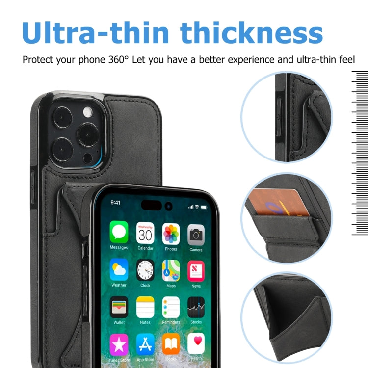 For iPhone 14 Pro Max Ultra-thin Shockproof Phone Protective Case with Holder