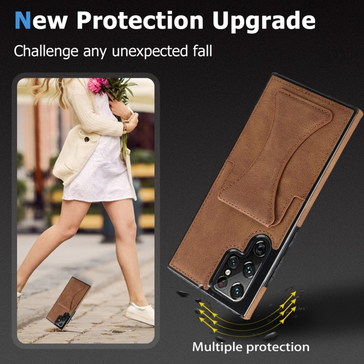 For Samsung Galaxy S23 Ultra 5G Ultra-thin Shockproof Phone Protective Case with Holder