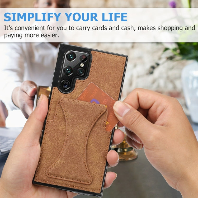 For Samsung Galaxy S23 Ultra 5G Ultra-thin Shockproof Phone Protective Case with Holder