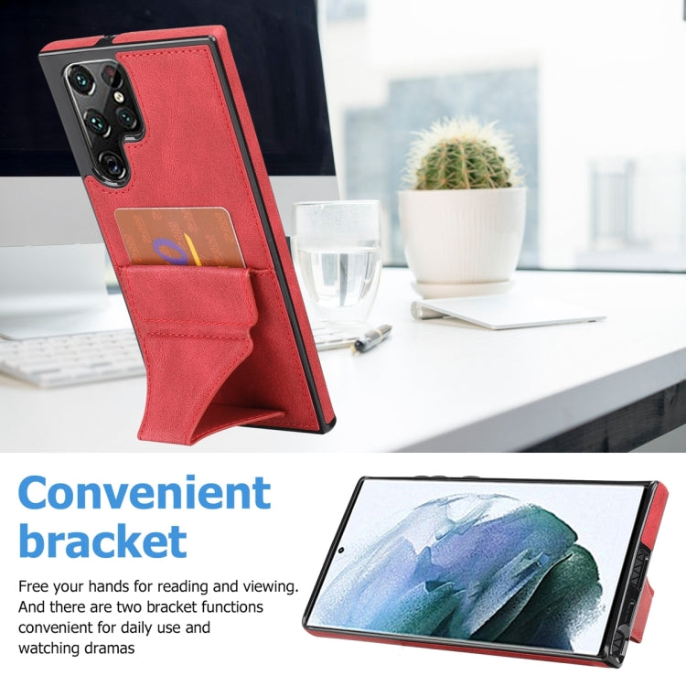 For Samsung Galaxy S23 Ultra 5G Ultra-thin Shockproof Phone Protective Case with Holder