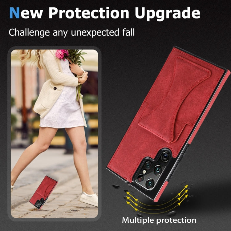 For Samsung Galaxy S23 Ultra 5G Ultra-thin Shockproof Phone Protective Case with Holder