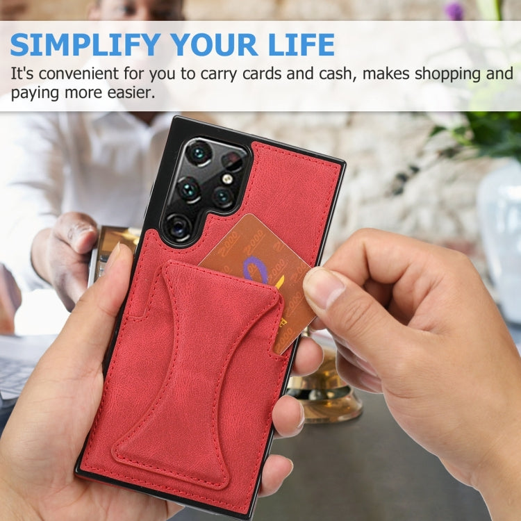 For Samsung Galaxy S23 Ultra 5G Ultra-thin Shockproof Phone Protective Case with Holder