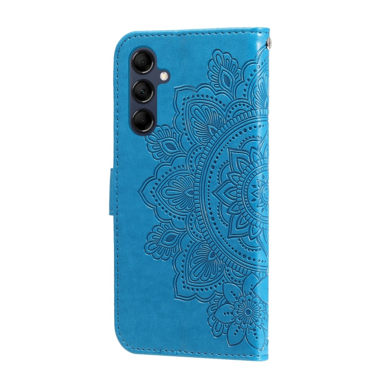 For Samsung Galaxy M14 5G 7-petal Flowers Embossing Leather Phone Case