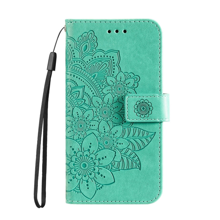 For Samsung Galaxy M14 5G 7-petal Flowers Embossing Leather Phone Case