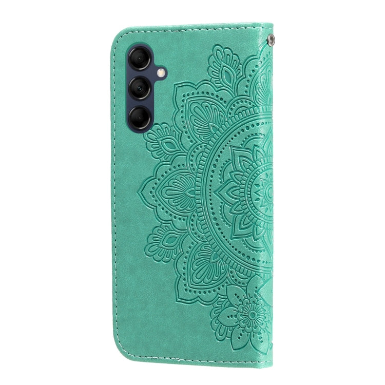 For Samsung Galaxy M14 5G 7-petal Flowers Embossing Leather Phone Case