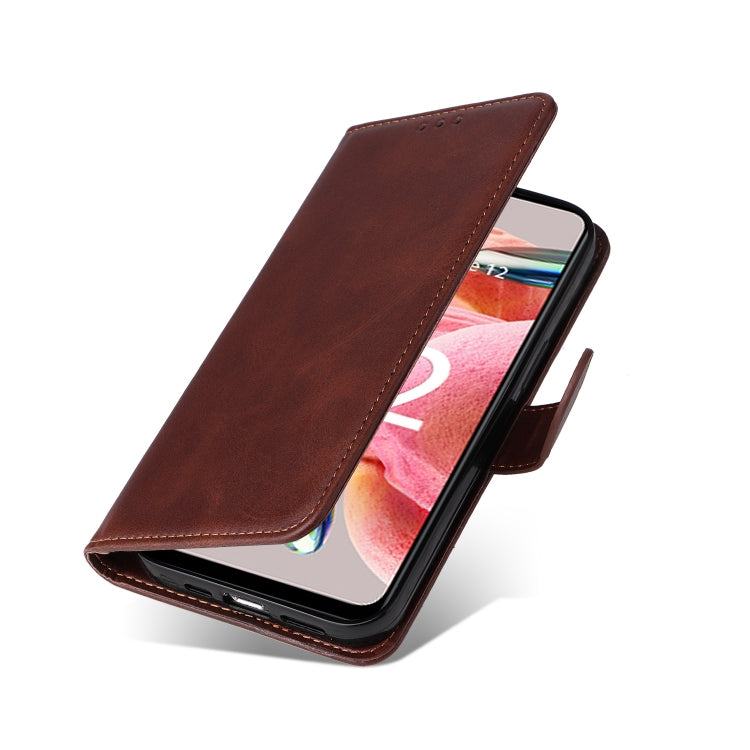 For Xiaomi Redmi Note 12 4G Global Classic Calf Texture Flip Leather Phone Case