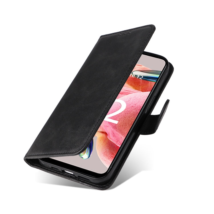 For Xiaomi Redmi Note 12 4G Global Classic Calf Texture Flip Leather Phone Case
