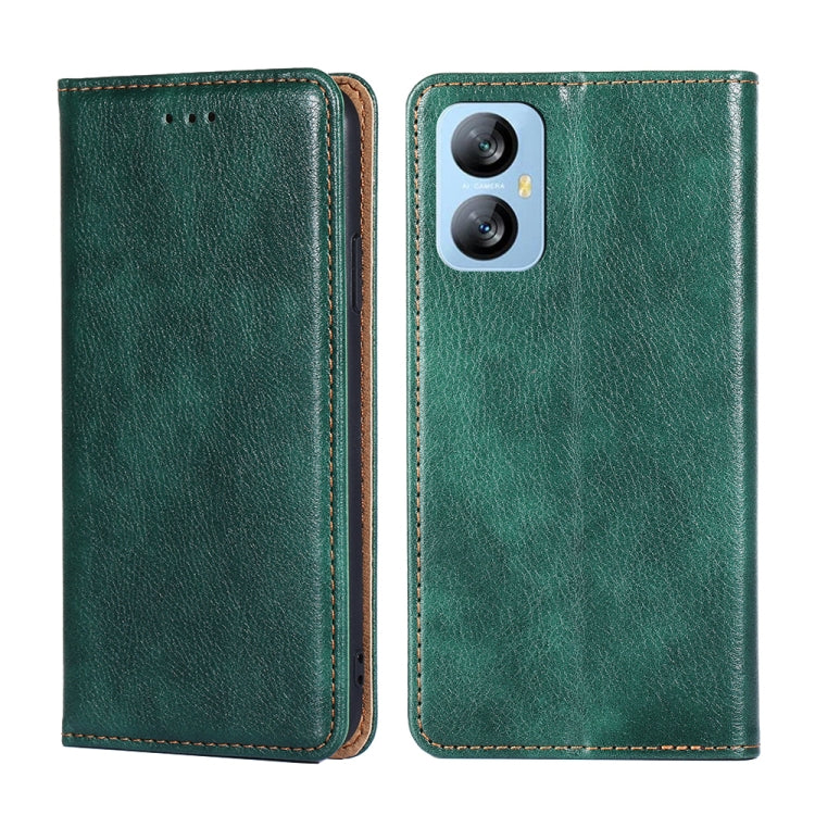For Blackview A52 Gloss Oil Solid Color Magnetic Leather Phone Case