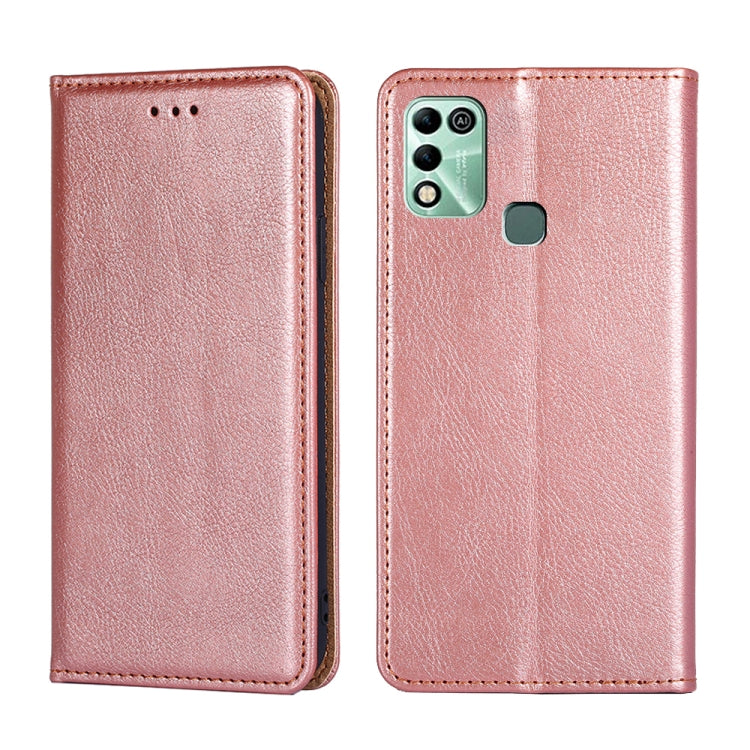 For Infinix Hot 11 Play Gloss Oil Solid Color Magnetic Leather Phone Case