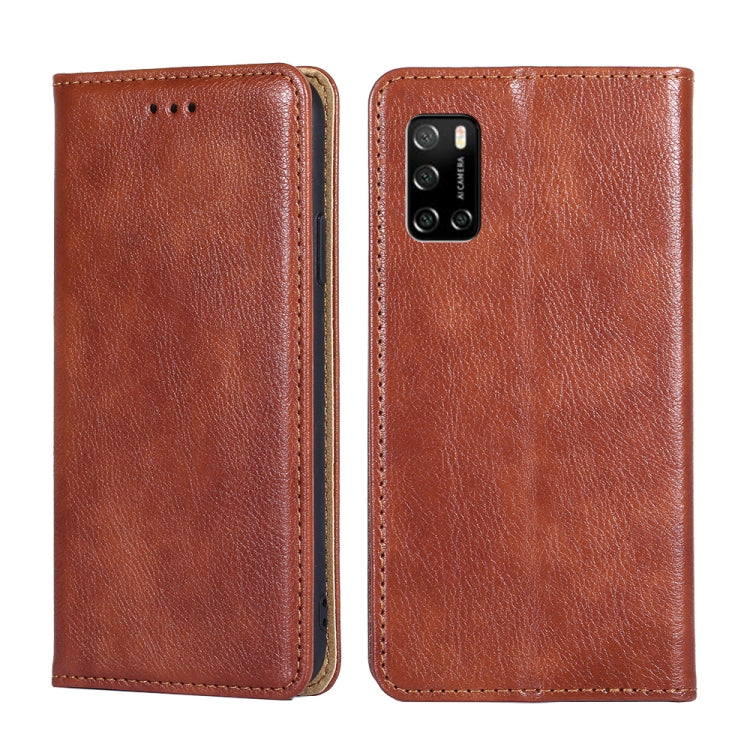 For Rakuten Big S Gloss Oil Solid Color Magnetic Leather Phone Case