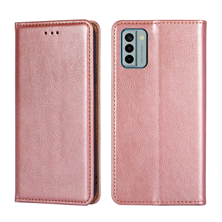 For Nokia G22 Gloss Oil Solid Color Magnetic Leather Phone Case