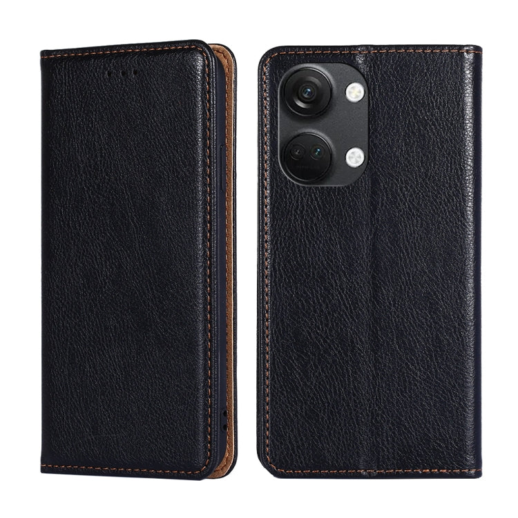 For OnePlus Ace 2V 5G Gloss Oil Solid Color Magnetic Leather Phone Case