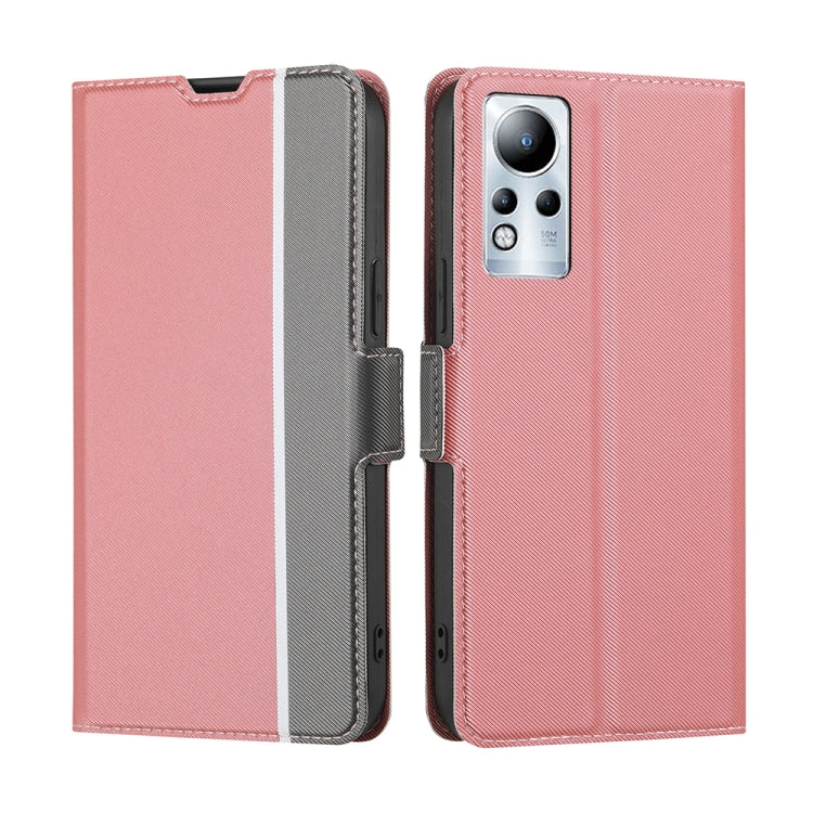 For Infinix Note 11 Twill Texture Side Buckle Leather Phone Case