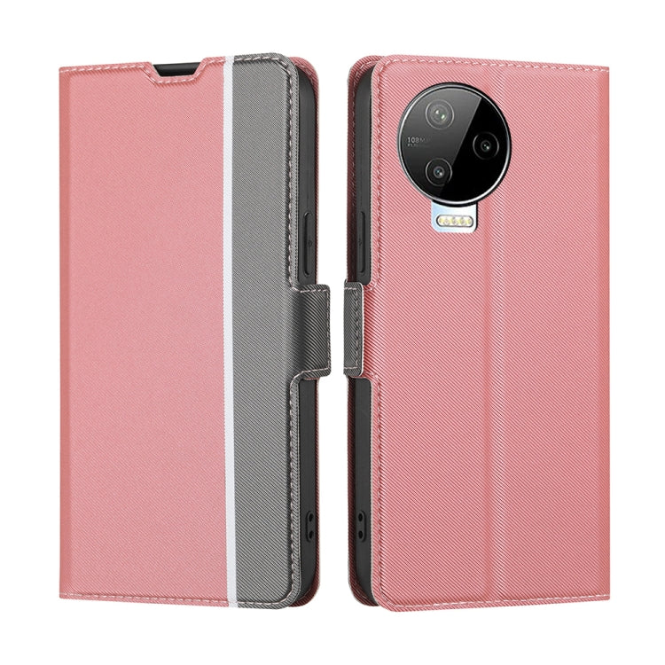 For Infinix Note 12 Pro 4G / Note 12 2023 Twill Texture Side Buckle Leather Phone Case