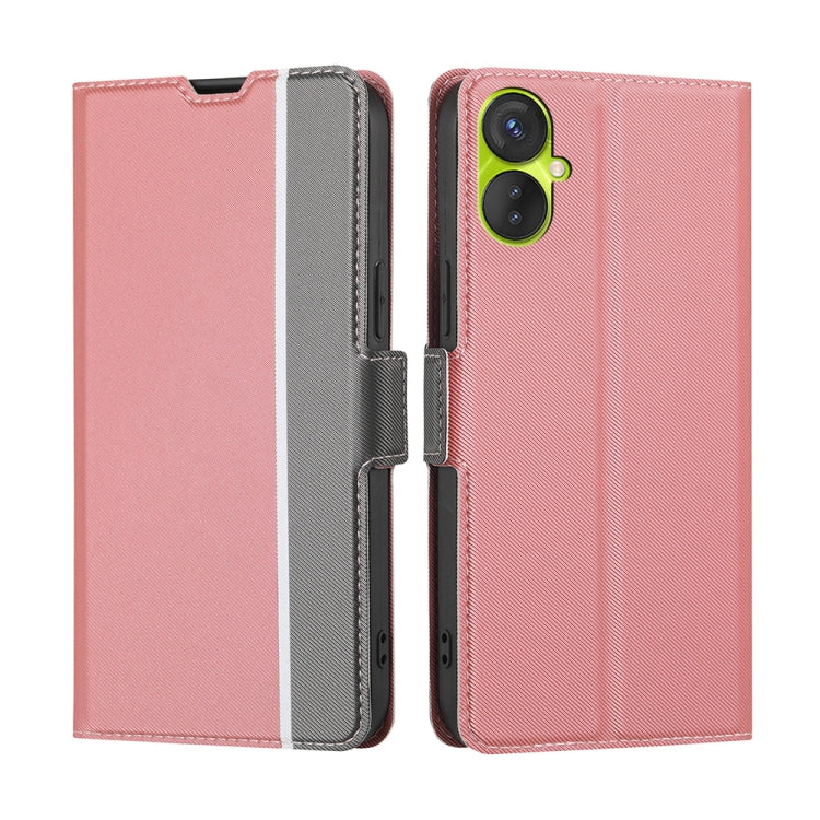 For Tecno Spark 9 Pro Twill Texture Side Buckle Leather Phone Case