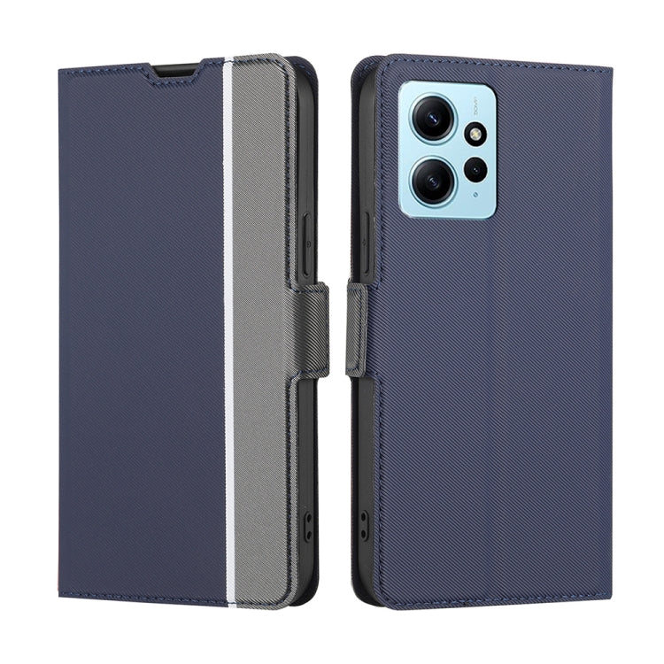 For Xiaomi Redmi Note 12 4G Global Twill Texture Side Buckle Leather Phone Case