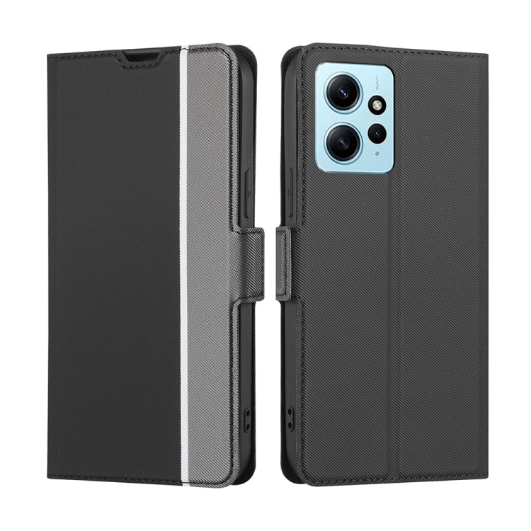 For Xiaomi Redmi Note 12 4G Global Twill Texture Side Buckle Leather Phone Case
