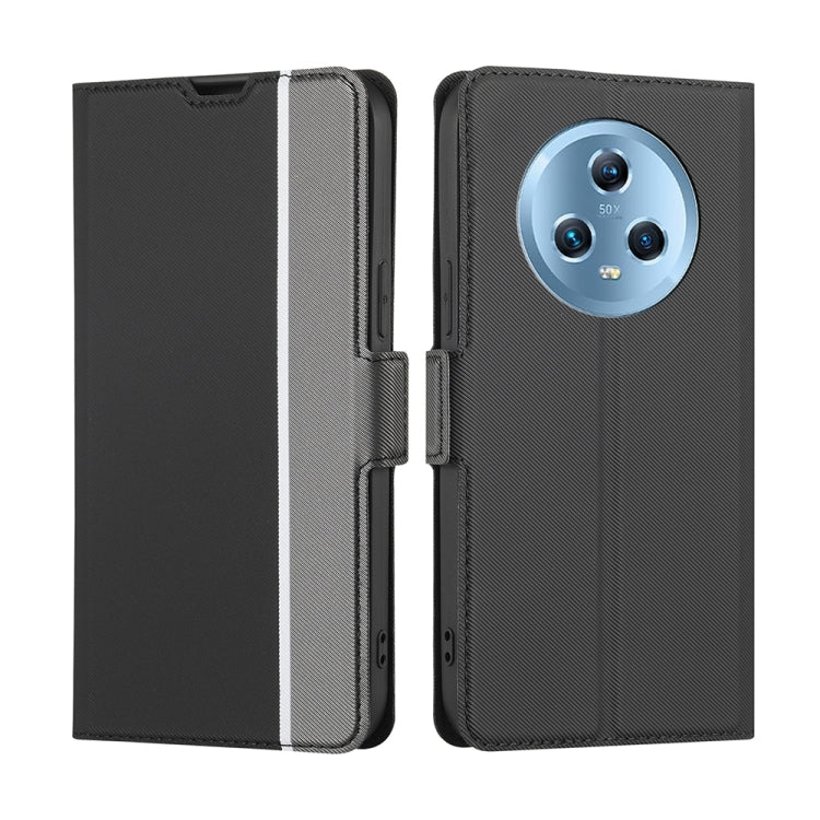 For Honor Magic5 Twill Texture Side Buckle Leather Phone Case