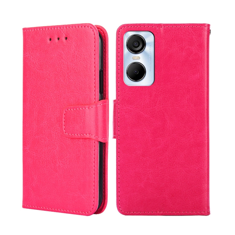 For Tecno Pop 6 Pro Crystal Texture Leather Phone Case