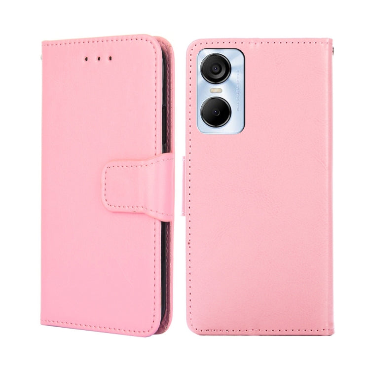 For Tecno Pop 6 Pro Crystal Texture Leather Phone Case