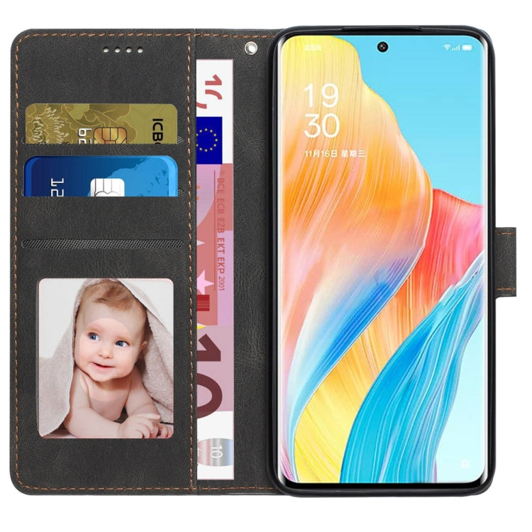 For OPPO A1 Pro 5G / Reno 8T 5G Fantasy Skin-feel Calfskin Texture Leather Phone Case