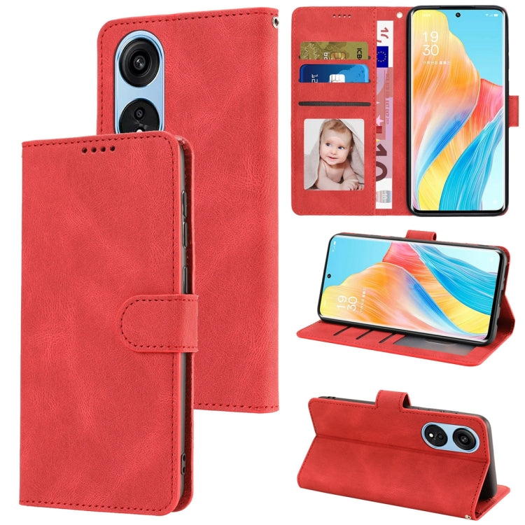 For OPPO A1 Pro 5G / Reno 8T 5G Fantasy Skin-feel Calfskin Texture Leather Phone Case