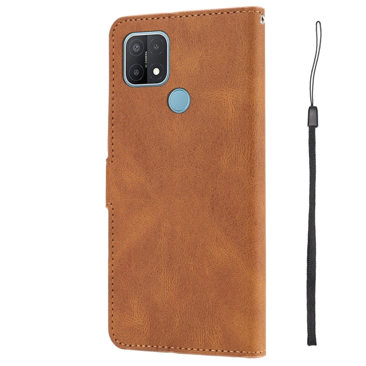 For OPPO A15 / A15s / A35 2021 Fantasy Skin-feel Calfskin Texture Leather Phone Case